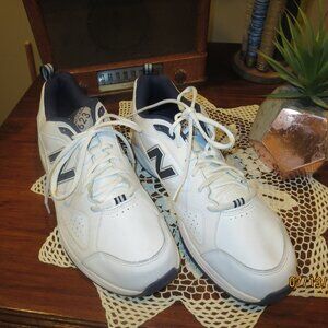 Men's NEW BALANCE  Leather Athletic Shoes White Size 14 4E